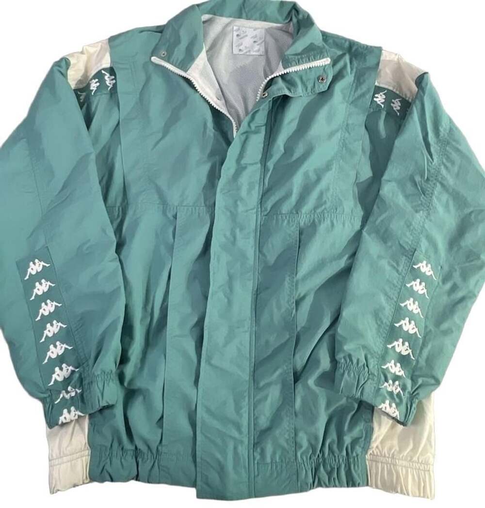C2H4 x Kappa Men's Mesh Lined Track Jacket Teal Medium